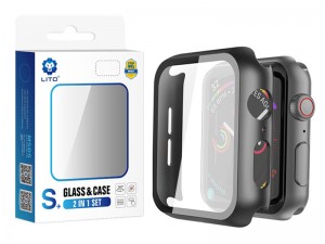 قاب محافظ و گلس لیتو مدل +S مناسب برای ساعت هوشمند اپل واچ 40mm