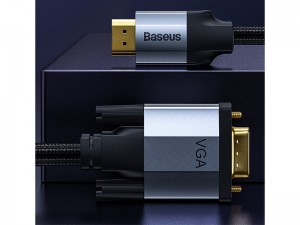 کابل HDMI به VGA بیسوس مدل Enjoyment Series HDMI Male To VGA Male CAKSX-JOG