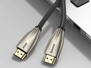 کابل HDMI بیسوس مدل Horizontal 4K HDMI Male to 4K HDMI Male Adapter Cable CADSP-A01 به طول 1 متر