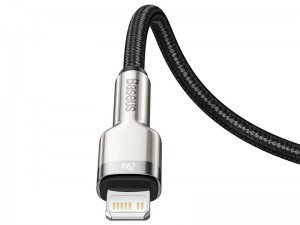 کابل پاوربانکی فست شارژ Type-C به Lightning بیسوس مدل Cafule Series Metal Data Cable 20W CATLJK-01 به طول 25 سانتی‌متر