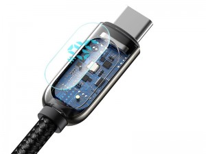 کابل فست شارژ تایپ سی بیسوس مدل Display Fast Charging Data Cable CATSK-01 دارای قطع کن خودکار
