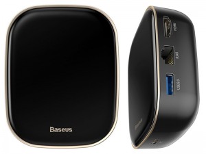 هاب چند کاره بیسوس مدل Type-C HUB Adapter AC Multifunctional Charger CAHUB-AU01 توان 60 وات