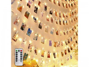 ریسه ال ای دی کنترل دار مدل 100LED Photo Clip String Lights