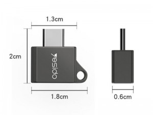 مبدل USB به Type-C یسیدو مدل GS08