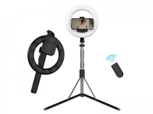 رینگ لایت عکاسی و مونوپاد بلوتوثی سه پایه دار مدل L06