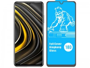 محافظ صفحه نمایش ایربگ دار آرمور مدل Full Cover Kingkong Glass مناسب برای گوشی موبايل شیائومی Poco M3