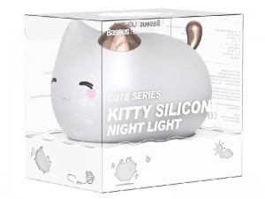 چراغ خواب عروسکی بیسوس طرح گربه مدل kitty Silicone Night Light DGAM-A02