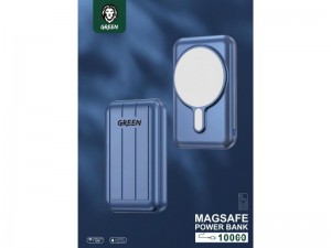 پاور بانک 10000 میلی آمپر وایرلس گرین مدل PB-001 Magsafe 15W