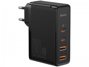 شارژر دیواری فست شارژ 100 وات بیسوس مدل GaN2 Pro CCGAN2P-L01 بهمراه کابل دو سر تایپ سی