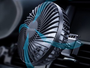 پنکه داخل خودرو بیسوس مدل Departure Vehicle Fan CXQC-A03 (Air Outlet Type) دریچه کولری