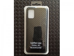 کاور فیبر کربنی مدل Leather Case مناسب برای گوشی موبایل سامسونگ A51