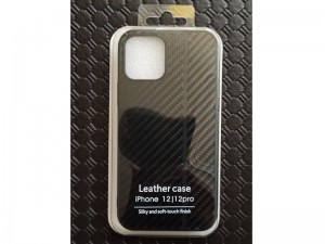 کاور فیبر کربنی مدل Leather Case مناسب برای گوشی موبایل iPhone 12/12 Pro