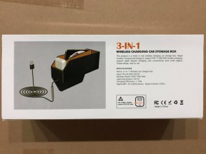 جعبه نظم دهنده و شارژر وایرلس سه کاره مدل 3IN1 Wireless Charging Car Storage Box