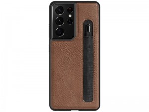 کاور چرمی اورجینال نیلکین مدل Aoge Leather Case مناسب برای گوشی موبایل سامسونگ S21 Ultra