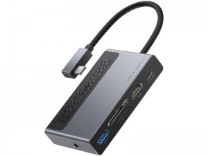 هاب چند کاره تایپ سی بیسوس مدل Magic Multifunctional Type-C HUB with a Retractable Clip CAHUB-DA0G