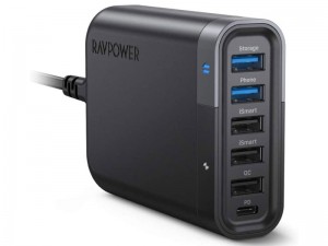 هاب شارژر رومیزی 6 پورت راو پاور مدل RP-UM002