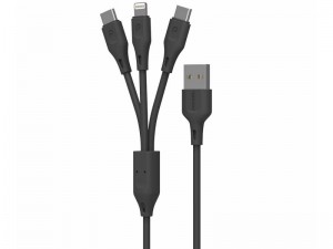 کابل فست شارژ سه سر پرودو مدل PD-31LCC به طول 3 متر