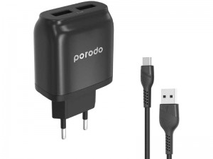شارژر دیواری فست شارژ پرودو مدل PD-0203TEU بهمراه کابل تایپ سی