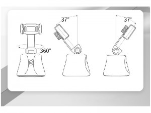 پایه نگهدارنده رباتیک هوشمند و گردان گوشی موبایل بیسوس مدل 360 AI Following Shot Tripod Head SUYT-B01