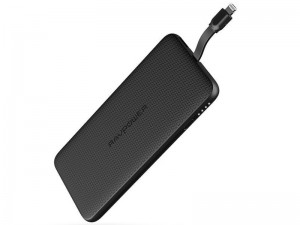 پاور بانک 10000 میلی آمپر راو پاور مدل RP-PB099 با کابل متصل لایتنینگ