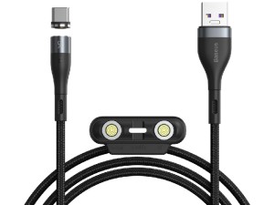 کابل مگنتی سه کاره بیسوس مدل Zinc Magnetic MLC CA1T3