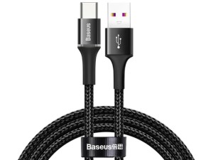 کابل فست شارژ تایپ سی بیسوس مدل Halo Data Cable CATGH-G01 به طول 1 متر