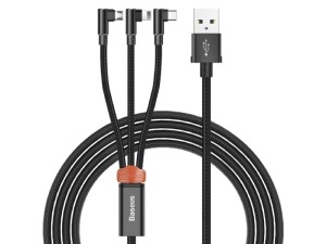 کابل سه سر بیسوس مدل MVP 3-in-1 Mobile Game Cable CAMLT-WZ01 به طول 1.2 متر
