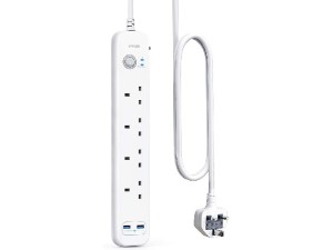 چند راهی برق انکر مدل 6IN1 USB Power Strip A9141 (دارای 2 پورت USB)