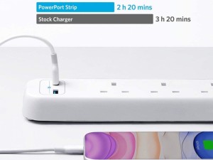 چند راهی برق انکر مدل 6IN1 USB Power Strip A9141 (دارای 2 پورت USB)