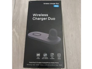 شارژر بی سیم دو کاره مدل Wireless Charger Duo JH10 مناسب برای شارژ گوشی، گلکسی بادز و گلکسی واچ سامسونگ