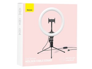 رینگ لایت عکاسی بیسوس مدل Live Stream Holder-table Stand Ring Light CRZB10-A01