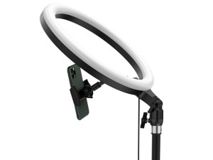 رینگ لایت عکاسی بیسوس مدل Live Stream Holder-table Stand Ring Light CRZB12-B01 بهمراه سه پایه 160 سانتی‌متری
