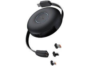 کابل مگنتی تایپ سی سه کاره بیسوس مدل Zink Magnetic Retractable CAMLC-01