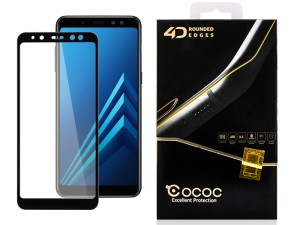 محافظ صفحه نمايش تمام چسب کوکوک مدل 4D Rounded Edges مناسب برای گوشی موبايل سامسونگ A8 Plus 2016