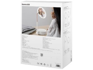 آینه آرایشی چراغ دار بیسوس مدل Smart Beauty Series Lighted Makeup Mirror Storage Box DGZM-02