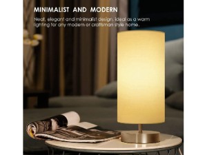 آباژور رومیزی تکین مدل Fabric Bedside Lamp DL21