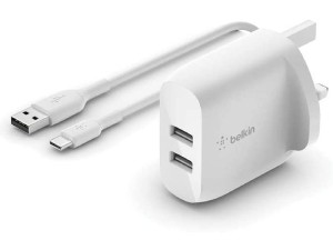 شارژر دیواری فست شارژ بلکین مدل WCE001my1MWH بهمراه کابل تایپ سی