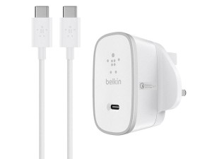 شارژر دیواری فست شارژ بلکین مدل F7U074my04-SLV بهمراه کابل دو سر تایپ سی