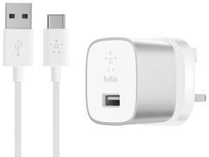 شارژر دیواری بلکین مدل F7U034DR04-SLV بهمراه کابل تایپ سی