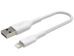 کابل پاوربانکی USB 3.0 به Lightning بلکین مدل CAA002bt0MWH به طول 15 سانتی‌متر