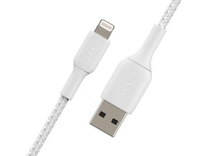 کابل پاوربانکی USB 3.0 به Lightning بلکین مدل CAA002bt0MWH به طول 15 سانتی‌متر