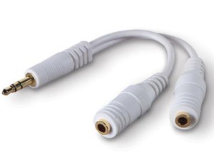 مبدل دوکاره جک 3.5 میلی‌متری به AUX بلکین مدل Headphone Splitter F8V234eaWHT-APL