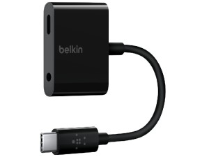 مبدل تایپ سی به صدا AUX و پورت شارژ بلکین مدل F7U080btBLK