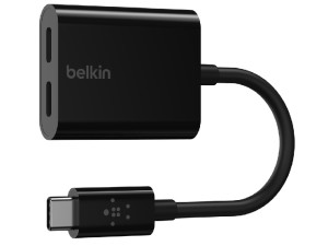 مبدل تایپ سی به تایپ سی صدا و پورت شارژ بلکین مدل F7U081btBLK