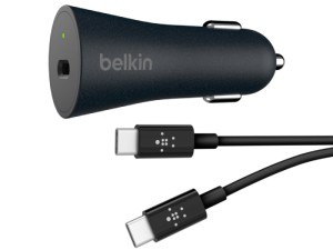 شارژر فندکی فست شارژ بلکین مدل F7J076C بهمراه کابل دو سر تایپ سی