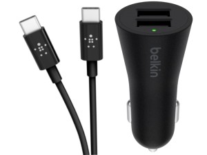 شارژر فندکی بلکین مدل F8C720C بهمراه کابل دو سر تایپ سی