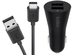 شارژر فندکی بلکین مدل F9B620C بهمراه کابل تایپ سی