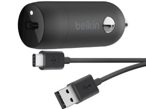 شارژر فندکی فست شارژ بلکین مدل F7K076C بهمراه کابل تایپ سی