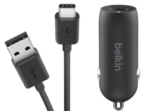 شارژر فندکی فست شارژ بلکین مدل M7K095 بهمراه کابل تایپ سی