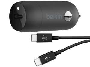 شارژر فندکی فست شارژ بلکین مدل F7U099C بهمراه کابل دو سر تایپ سی